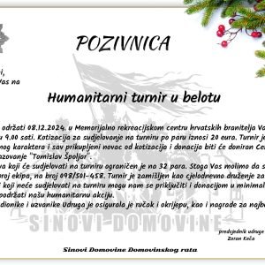 Pozivnica – Humanitarni turnir 175