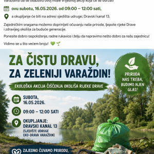 Poziv na ekološku akciju čišćenja okoliša rijeke Drave